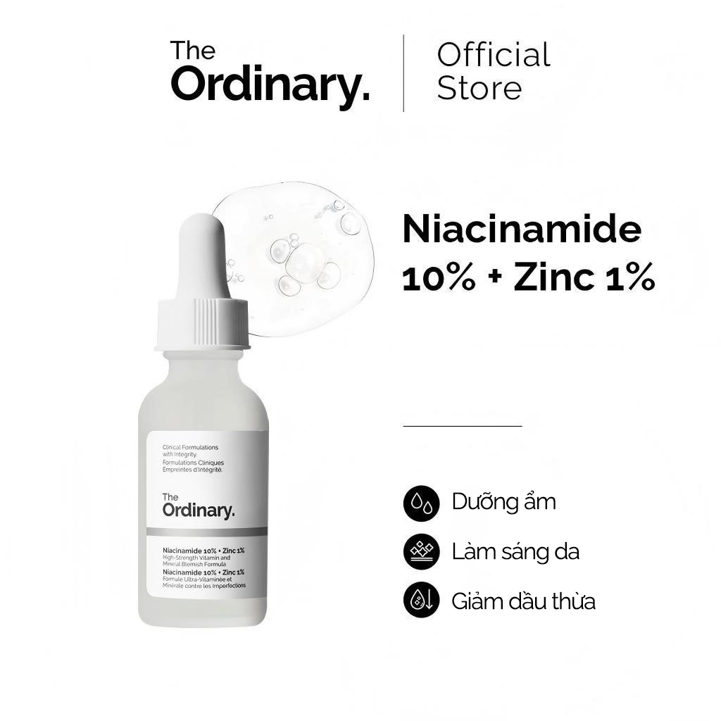 The Ordinary Niacinamide 10% + Zinc 1% Serum 30ml - Kiểm soát dầu, làm sáng da