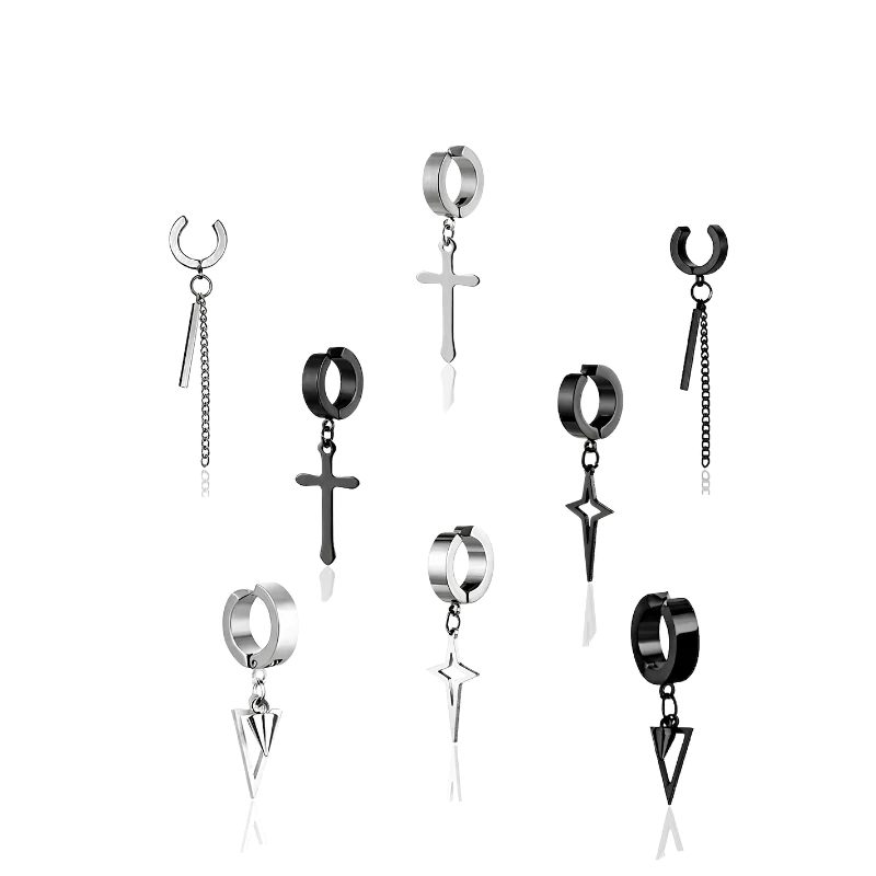 Khuyên Tai Kẹp Vành Titan - Bông Tai Kẹp Dáng Hình Học - Phụ Kiện Unisex Gavi Accessories (1 Chiếc)
