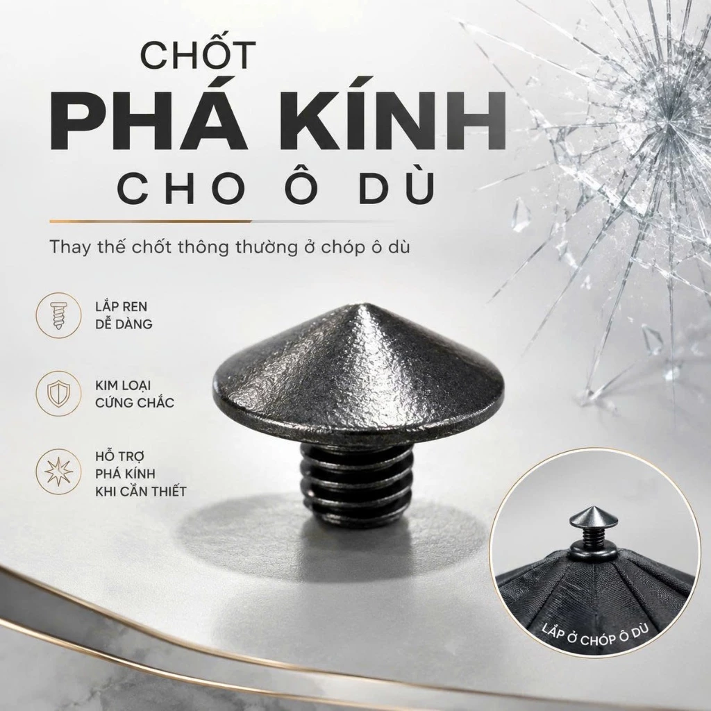 Chóp Ô Phá Kinh Khẩn Cấp - Phụ Kiện Dành Cho Các Loại Ô Ngắn Cầm Tay, Sản Phẩm Nhỏ - Giá Trị Lớn