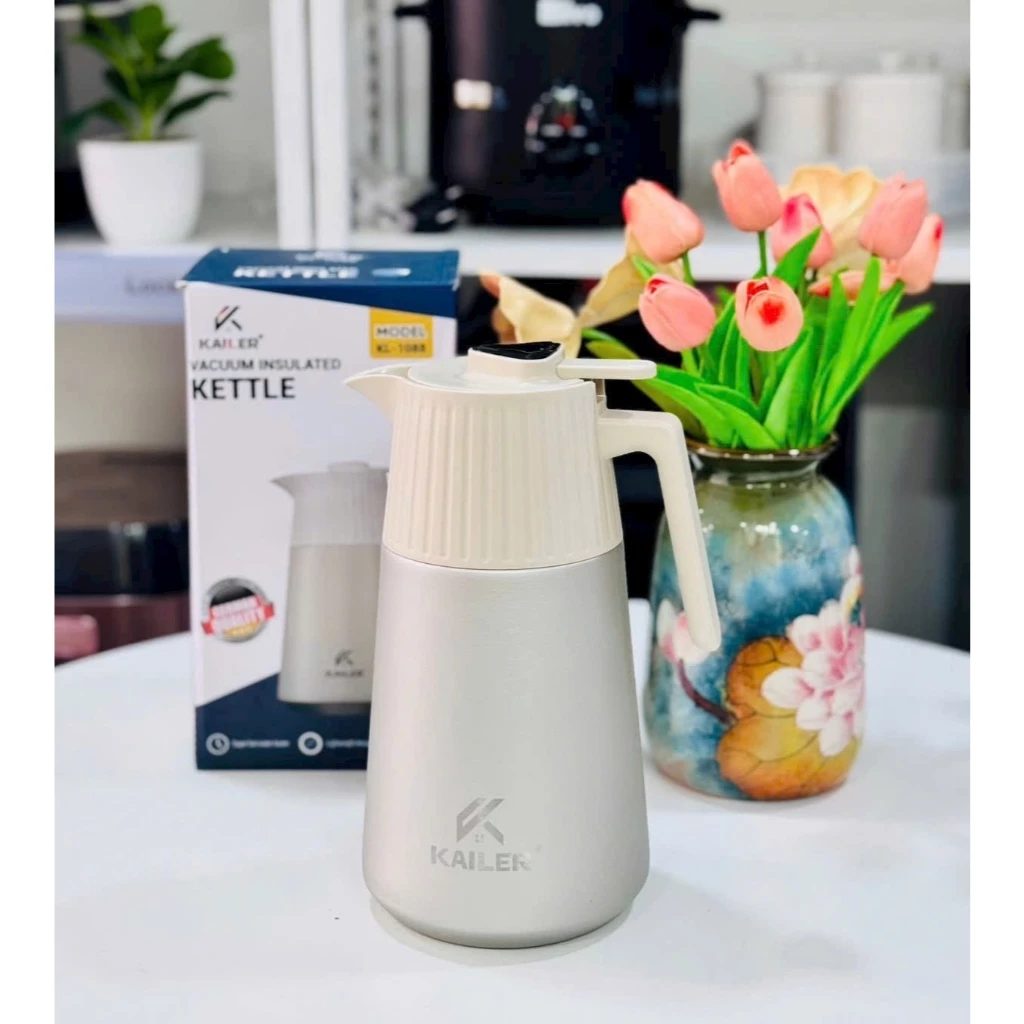Bình Giữ Nhiệt KAILER Inox 316L Hiển Thị Nhiệt Độ Giữ Nóng Lạnh 36H Phích Nước Cao Cấp