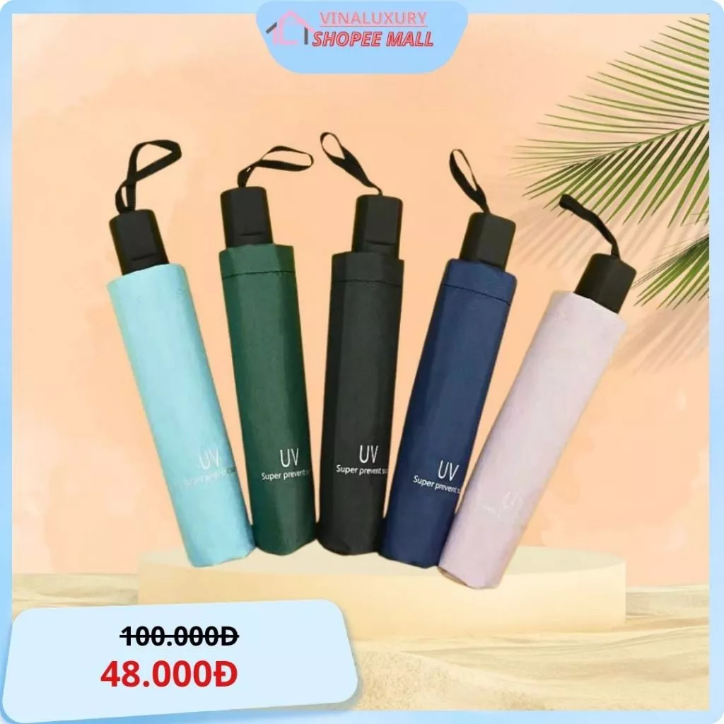 Ô Che Nắng Chống Tia UV, Dù Che Mưa Che Nắng Cầm Tay Gấp Gọn, Thời Trang, Tiện Lợi  (Giá Rẻ )
