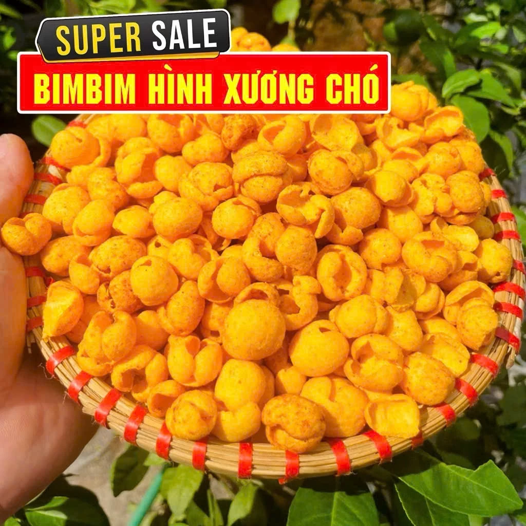 500G Snack Xương Chó Bim Bim Cay Hình Xương Chó Giòn Ngon - Chua Cay Đậm Vị