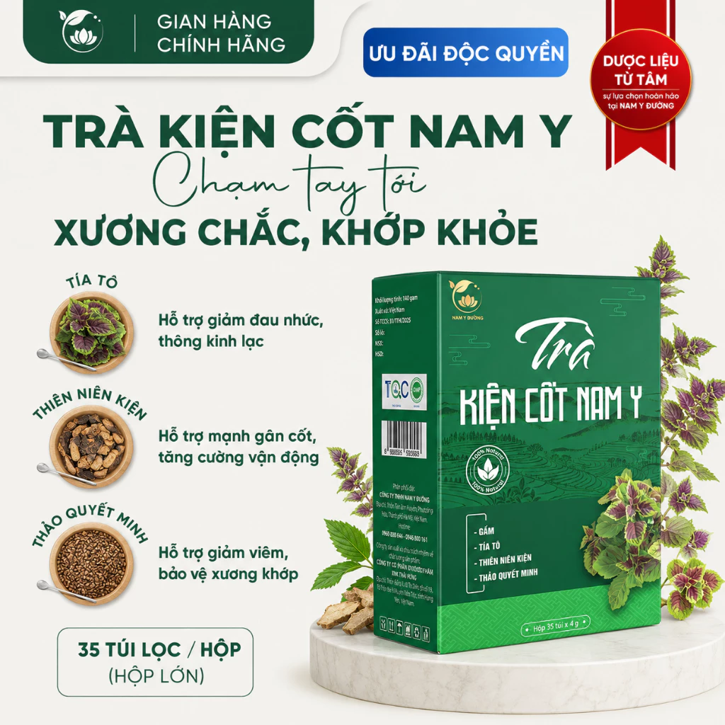 [DEAL LẺ] Trà Túi Lọc Kiện Cốt Nam Y Đường - Thảo Mộc Tự Nhiên, Vị Đậm Hương Nồng