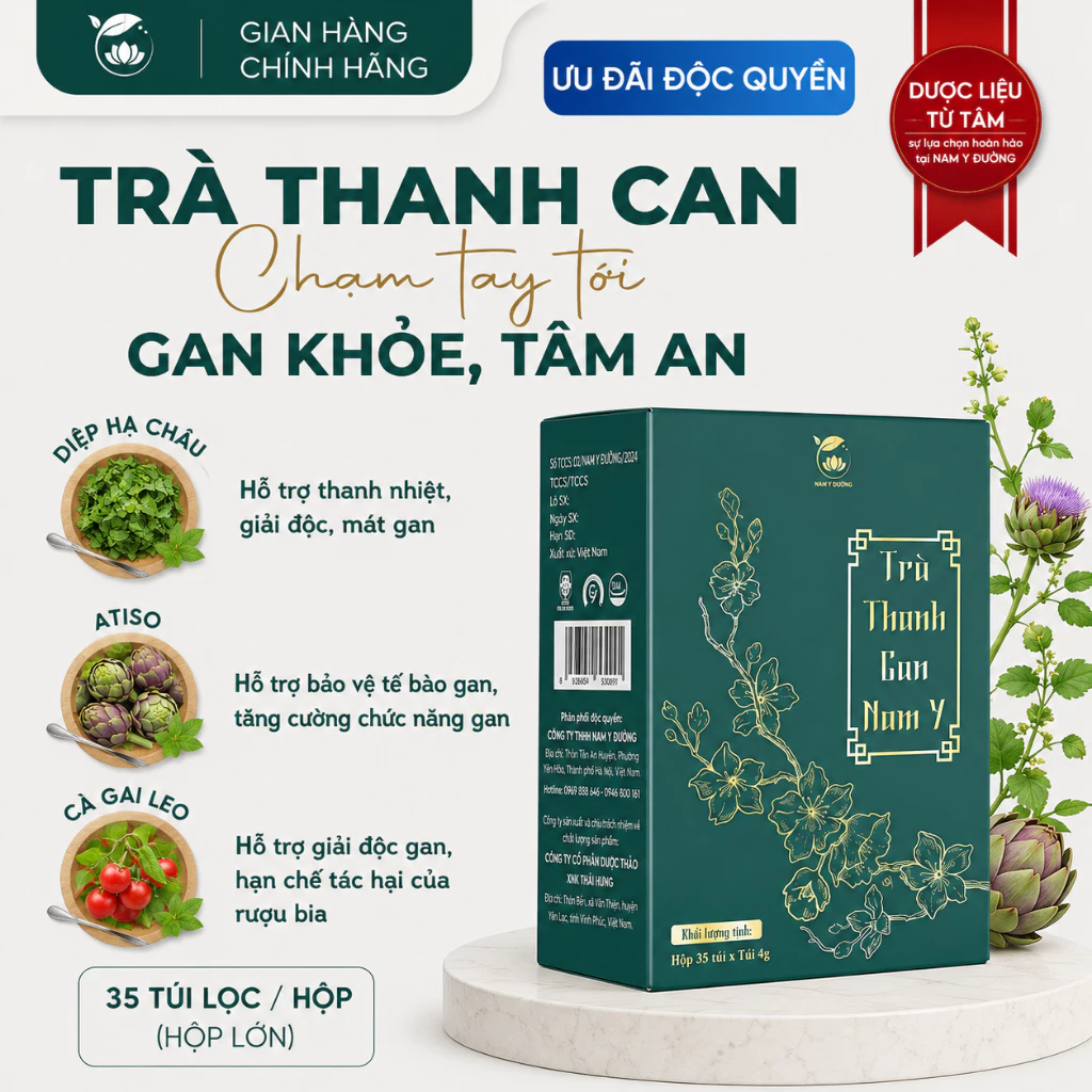 [DEAL COMBO] Trà Thanh Can Túi Lọc Nam Y Đường - Thảo Mộc Tự Nhiên, Hương Vị Tươi Mát