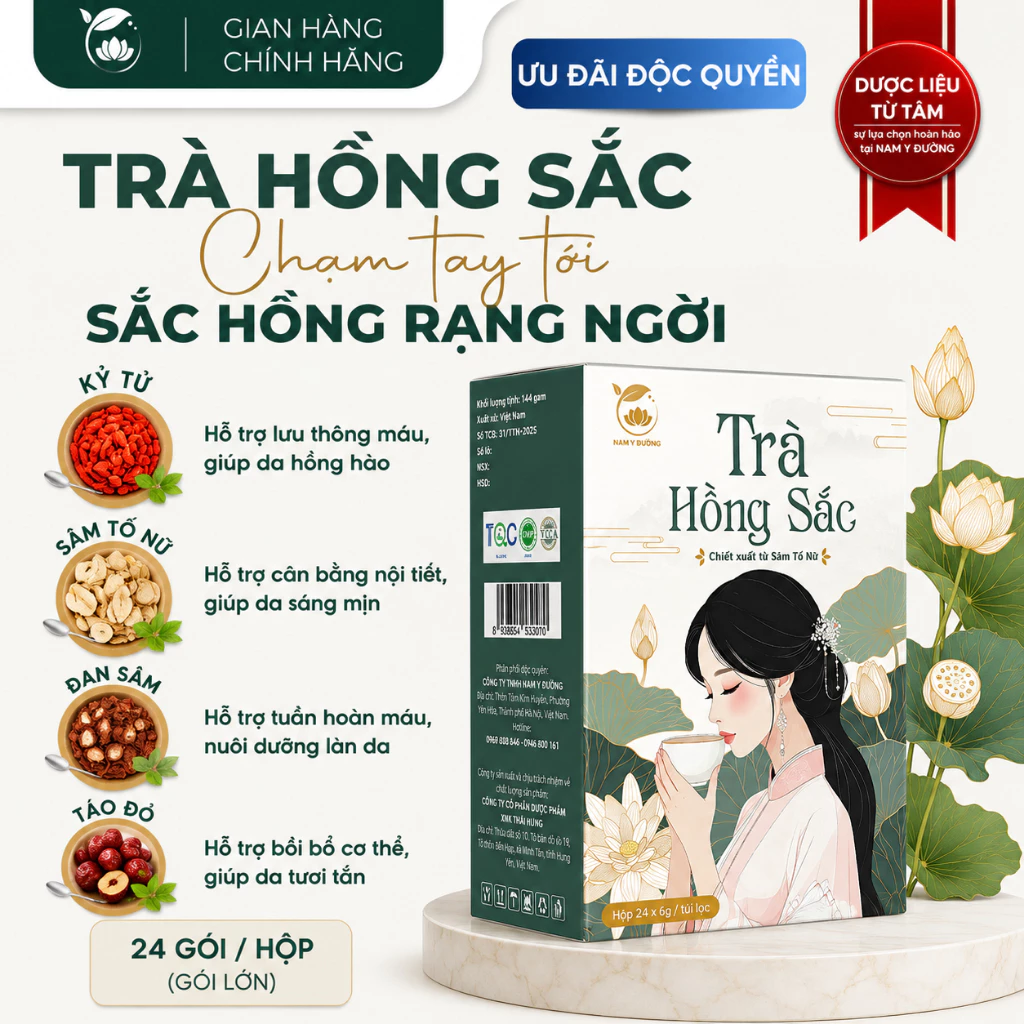[COMBO] Trà Hồng Sắc Nam Y Đường - Suối Nguồn Thanh Xuân, Lưu Giữ Nét Xuân, Cho Sắc Diện Rạng Ngời