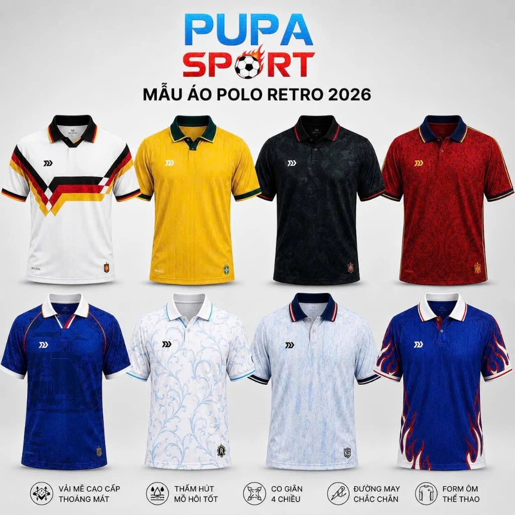 [KHÔNG IN] Bulbal Retro, Bst Nhiều Mẫu Áo Polo Phong Cách Áo Bóng Đá Chất Vải Microdry Cao Cấp