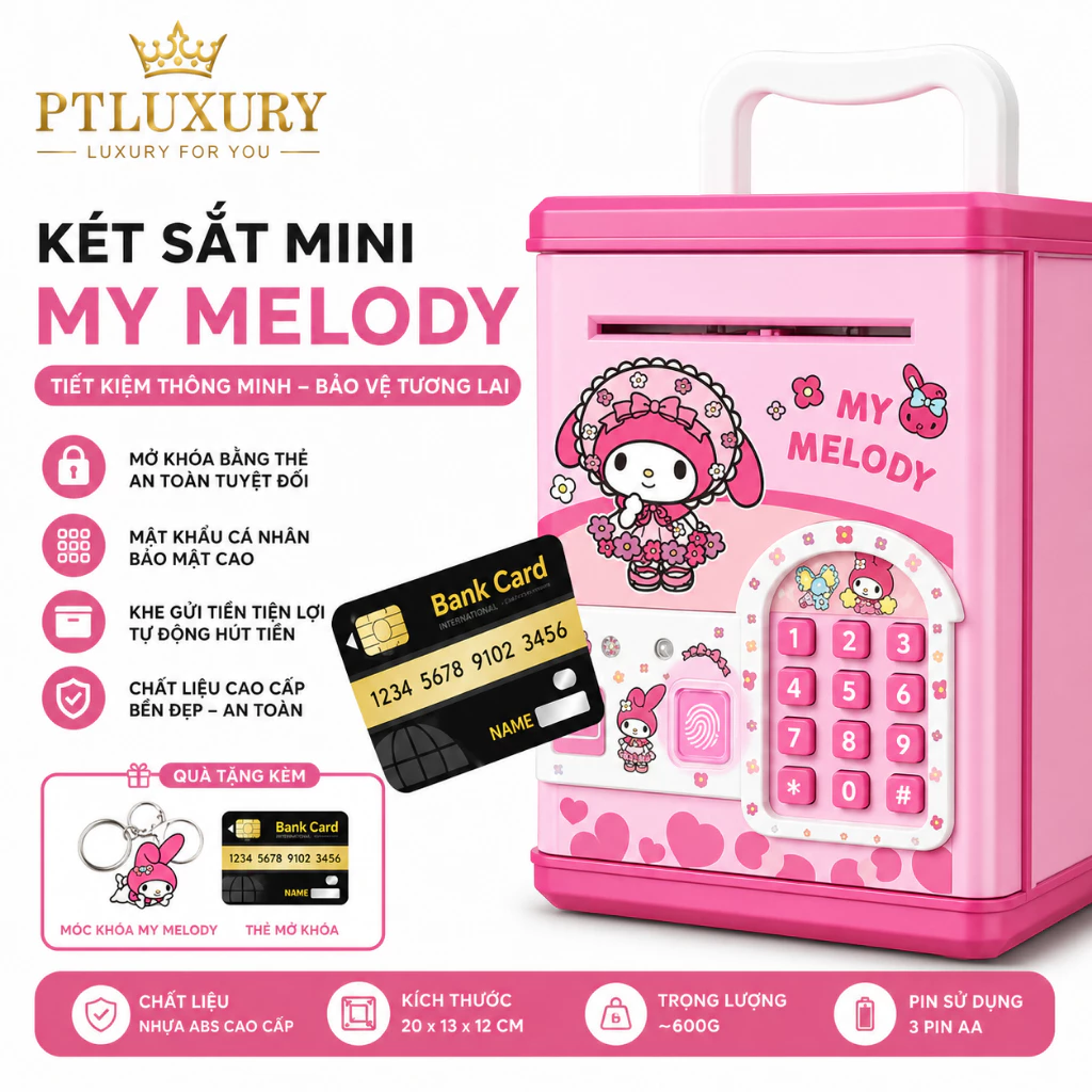 Két sắt mini vân tay thông minh cho bé - PTLUXURY