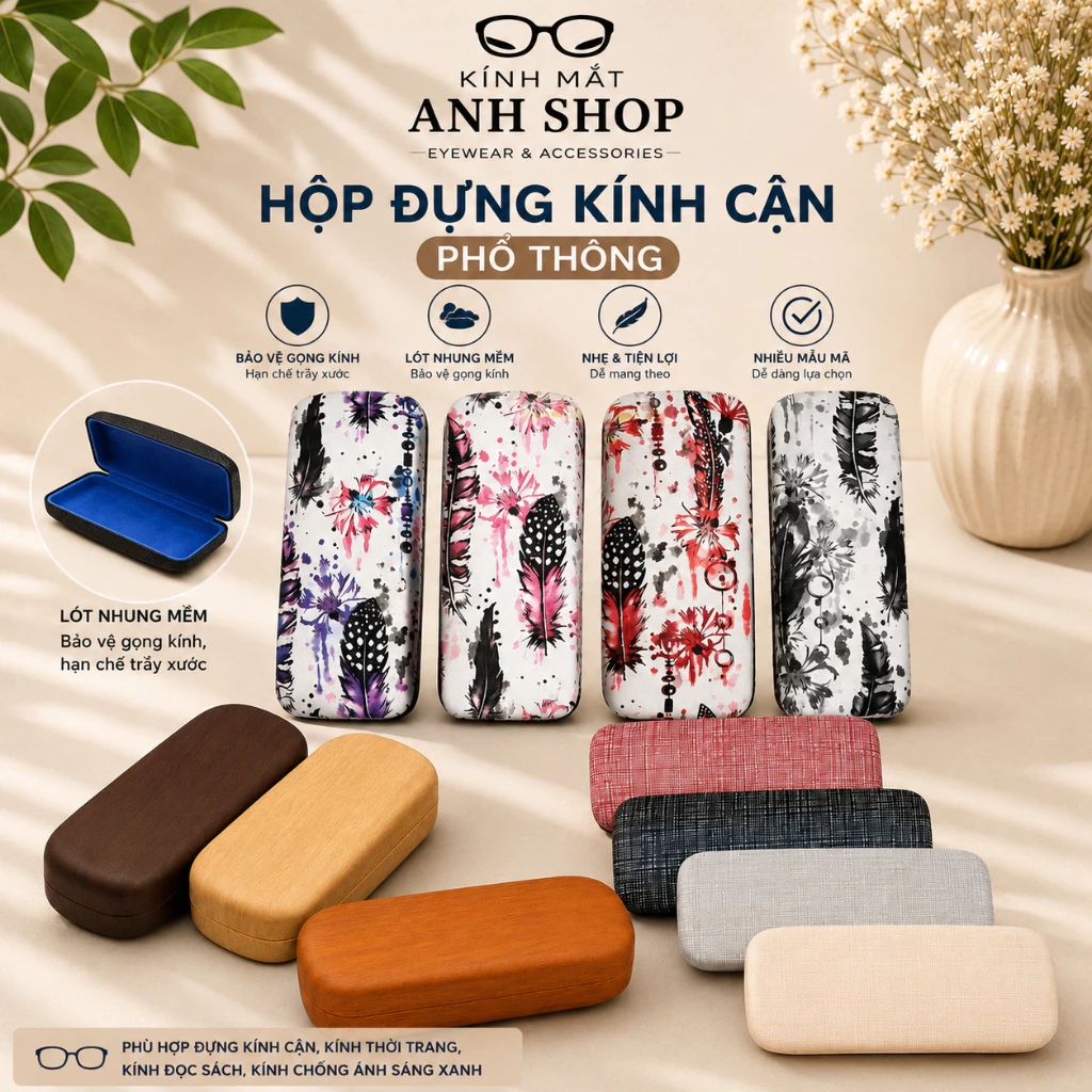 Hộp da đựng kính cận hộp đựng kính cận thời trang