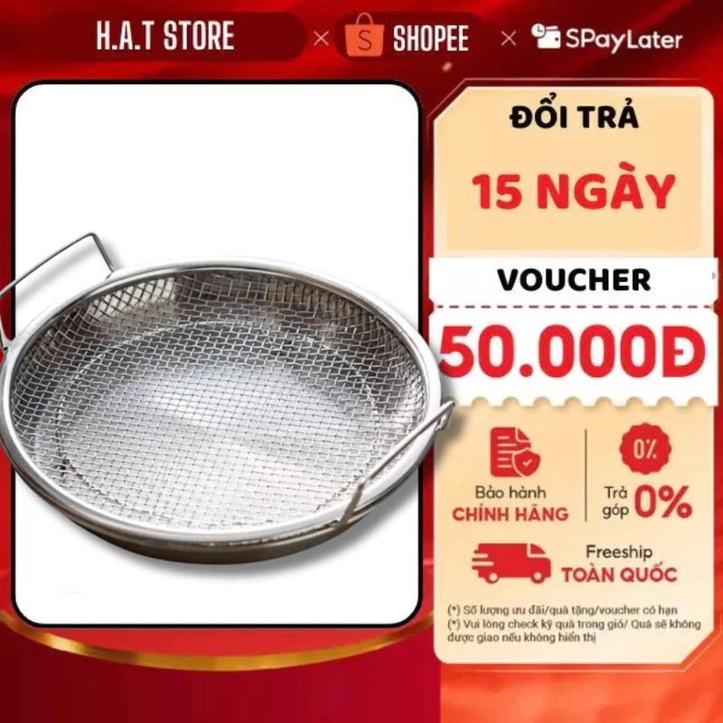 Khay Lọc Dầu Inox 304 Dành Cho Đồ Chiên Rán Kèm Rổ Lưới Lọc Dầu Phù Hợp Gia Đình