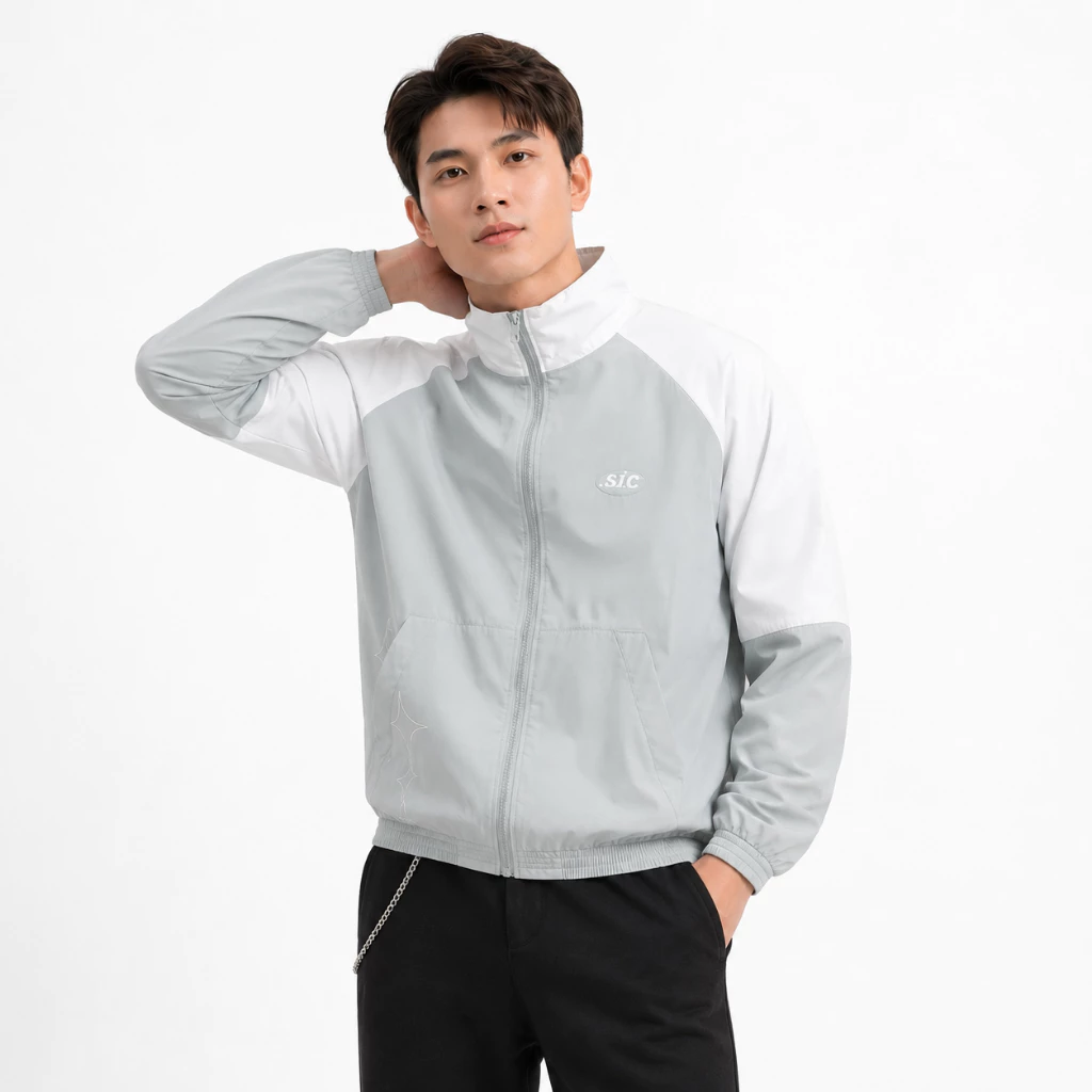 Áo Khoác Gió Unisex 2 Lớp SLC Bo Chun Khóa Kéo Phao Vải Dù Chống Nắng Cản Gió Form Rộng - FAGU