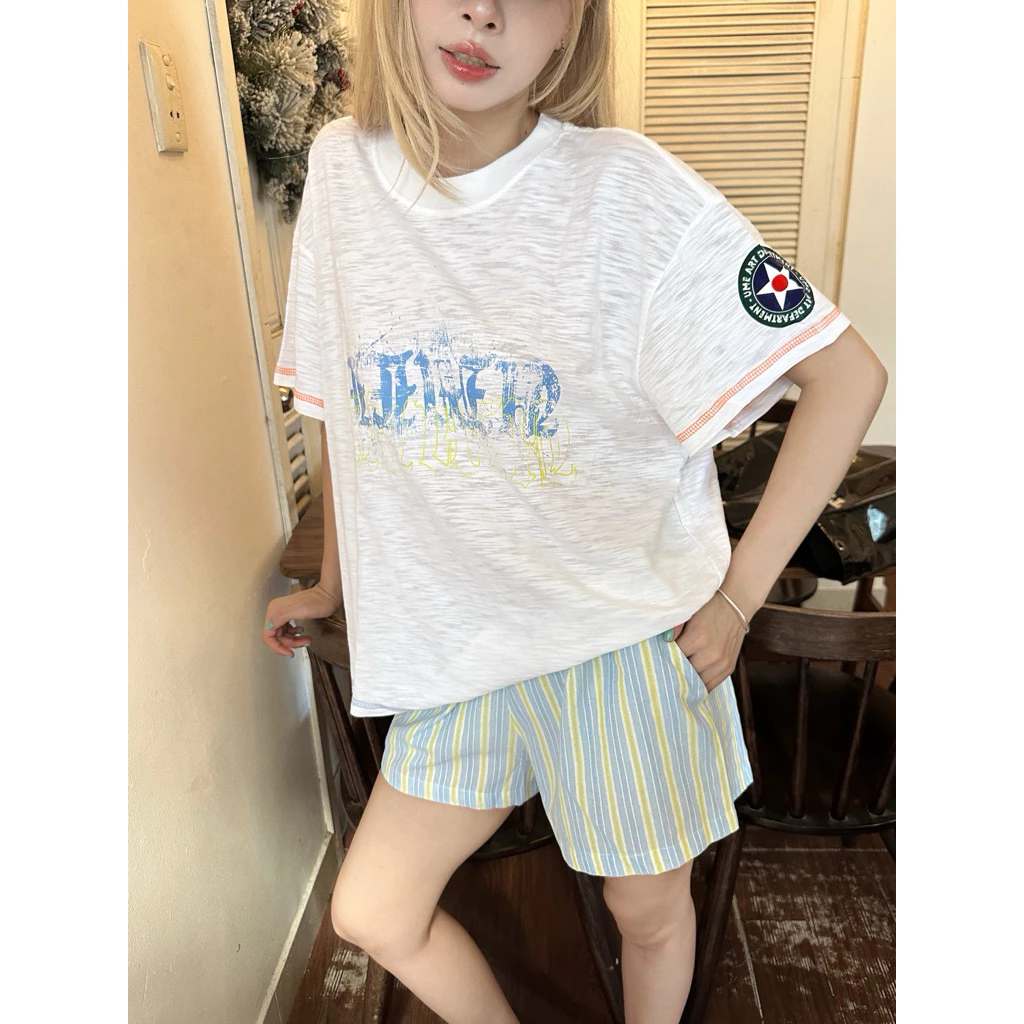[COTTON XƯỢC MỎNG NHẸ ] UMEESAIGON Áo Thun Boxy Cotton Xược Chỉ Nổi "Umee Loang Màu + Silver Lining" Nam Nữ