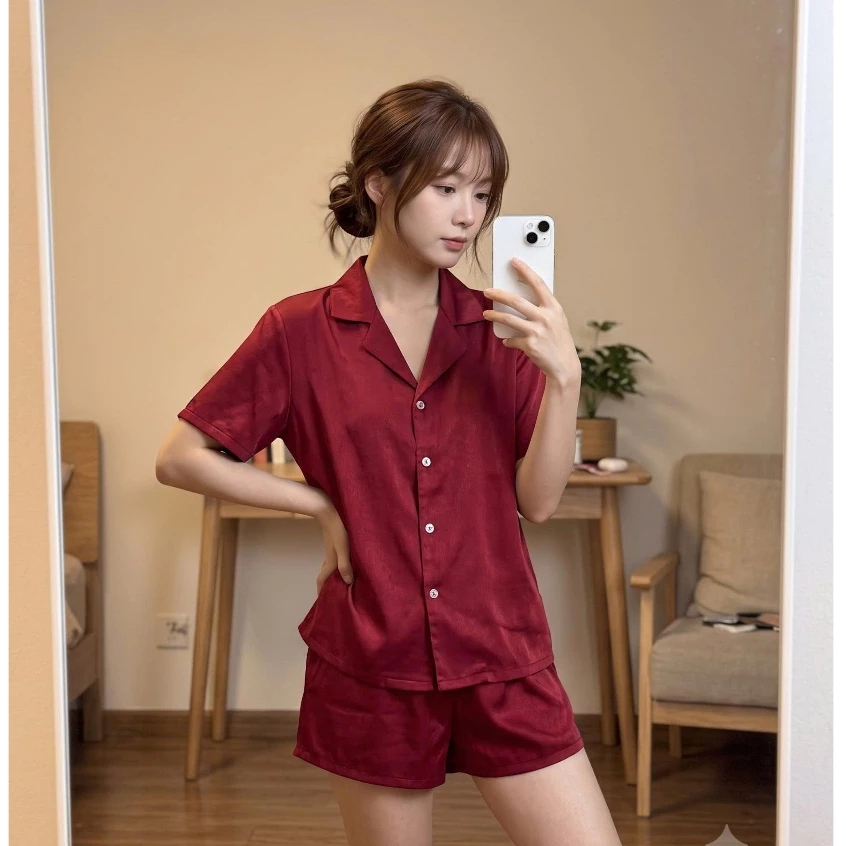 💖 Bộ Lụa Xước Cao Cấp Cho Nữ 💖 Thoáng Mát - Thời Trang - Dễ Thương 🎀