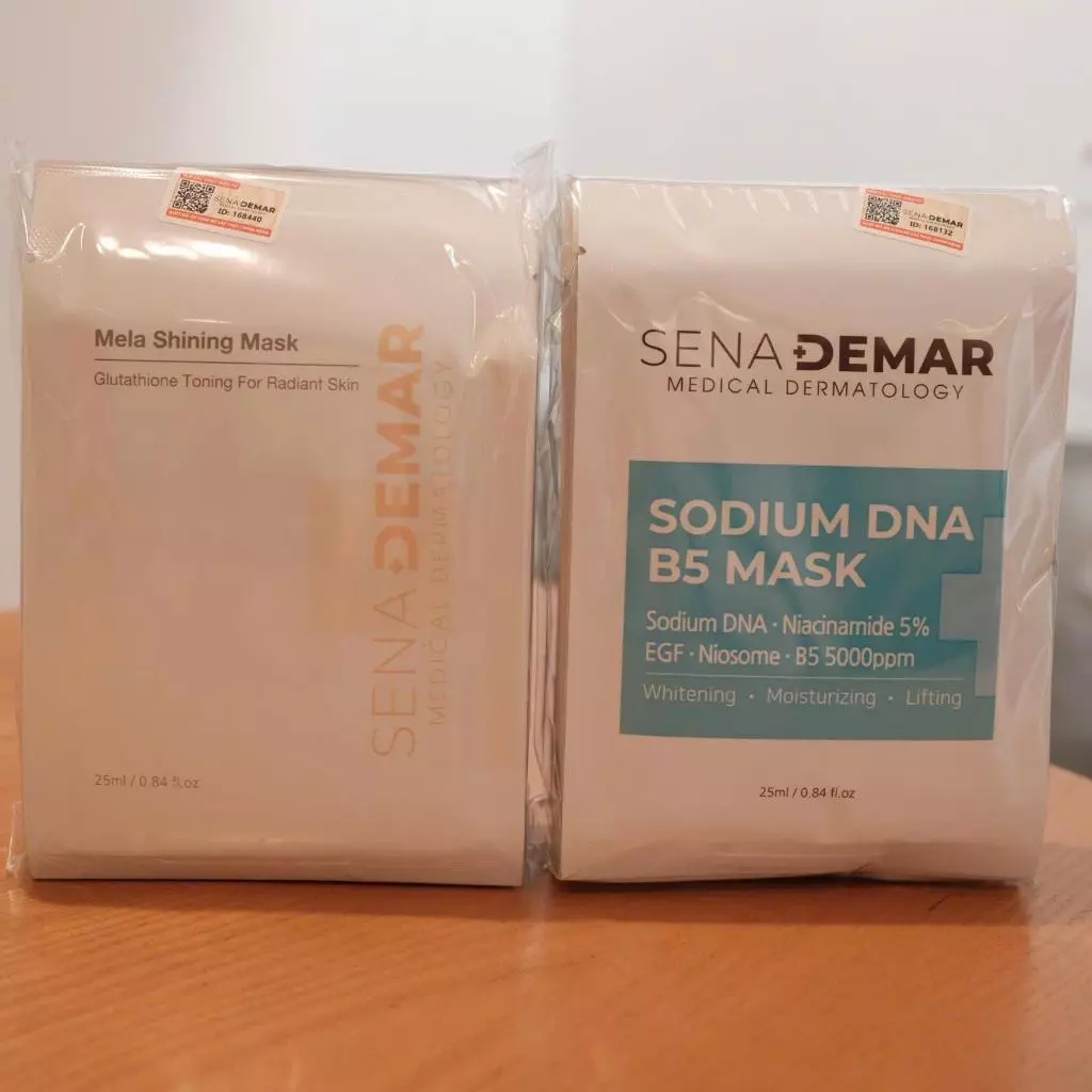 (30 MIẾNG DEAL XANH+VÀNG) 20 miếng Mặt Nạ B5 XANH Sena Demar + 10 miếng mặt nạ VÀNG dưỡng trắng Sena Demar