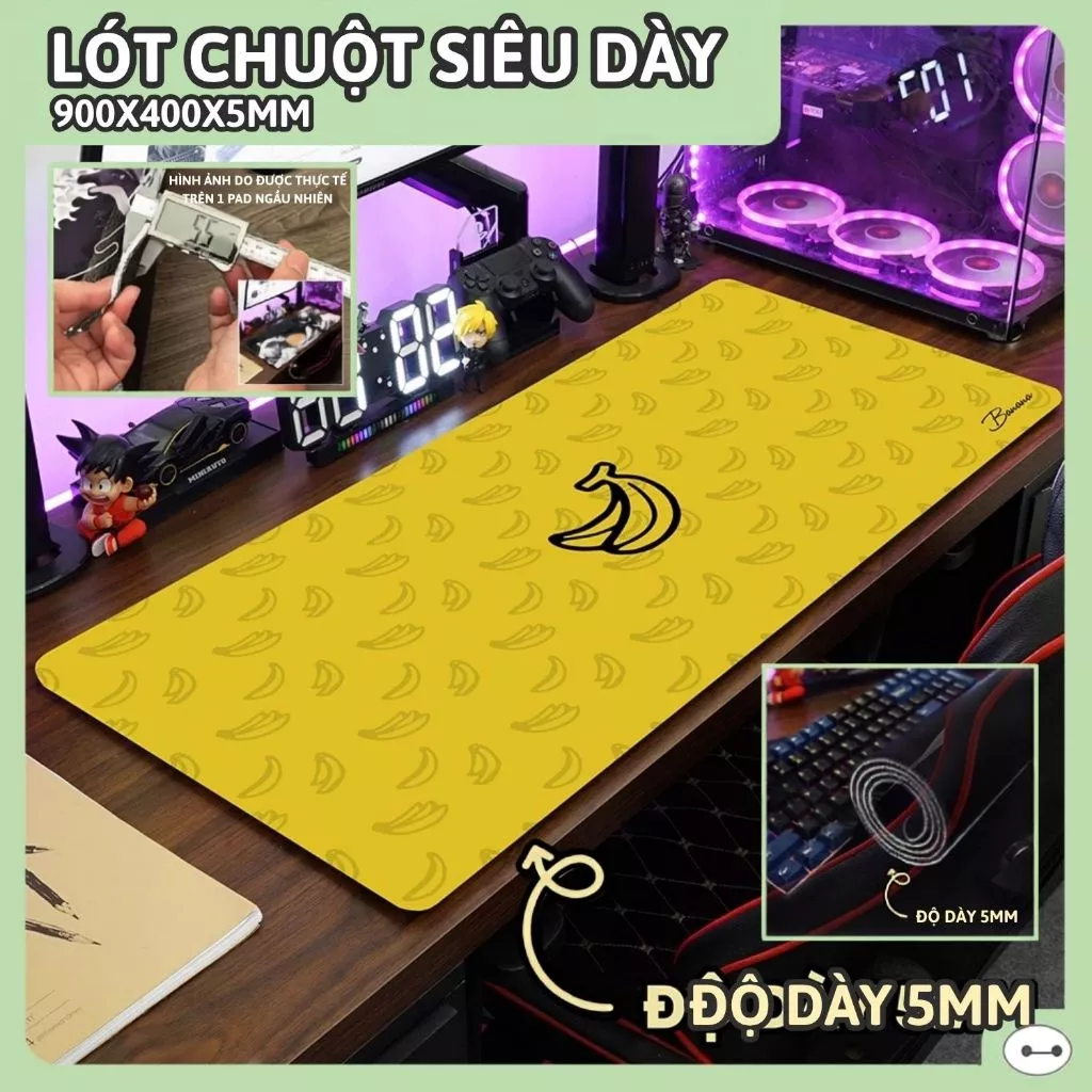 LÓT CHUỘT CỠ LỚN PHIÊN BẢN SIÊU DÀY ĐẶC BIỆT 900X400X5MM LẮC ĐẦU ALBUM 2