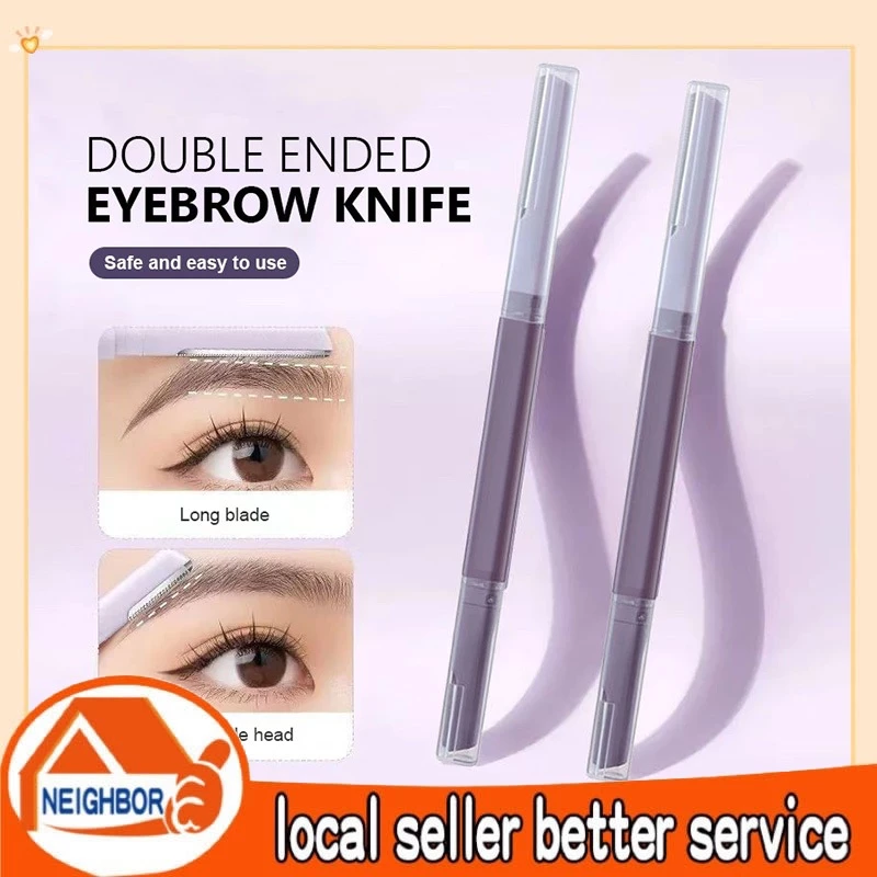 Tông Đơ Lông Mày Hai Đầu Lông Dao Cạo Mặt Lông Mày Tông Đơ Lưỡi Dao Cạo Lông Mày Dao Định Hình Bộ Dụng Cụ Trang Điểm