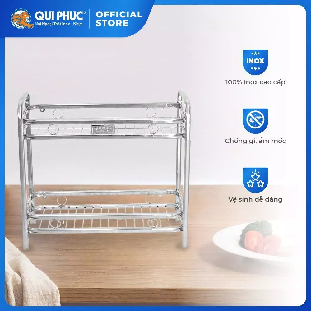 [HỎA TỐC] Kệ đa năng Win QUI PHÚC, inox cao cấp, sáng bóng, dùng trong nhà bếp, tiện dụng