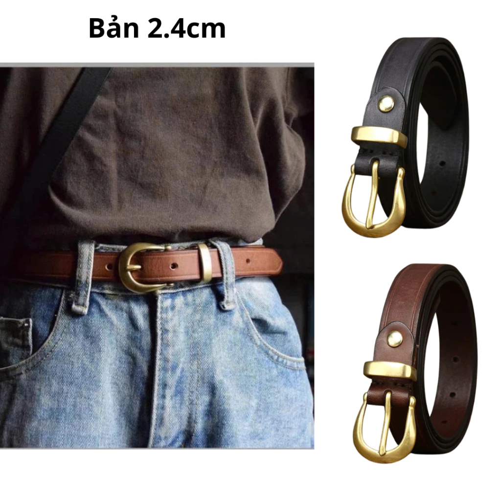 Thắt lưng【Bảo hành 5 năm】Dây nịt da thật 100% - Dây nịt mã DNDF