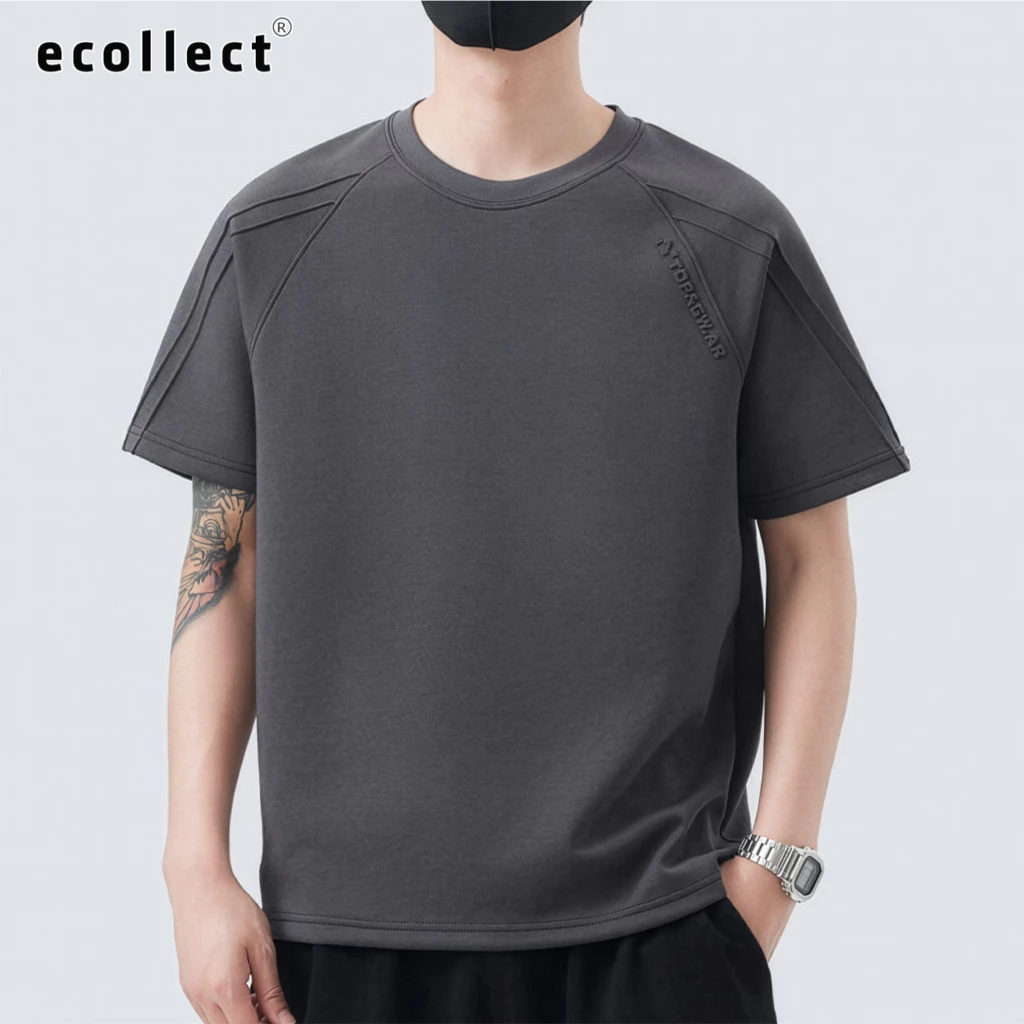 Áo Thun Nam ECOLLECT CT22 Cổ Tròn Sợi Cotton Jelly Cao Cấp Mát Lạnh Mùa Hè Clean Fit