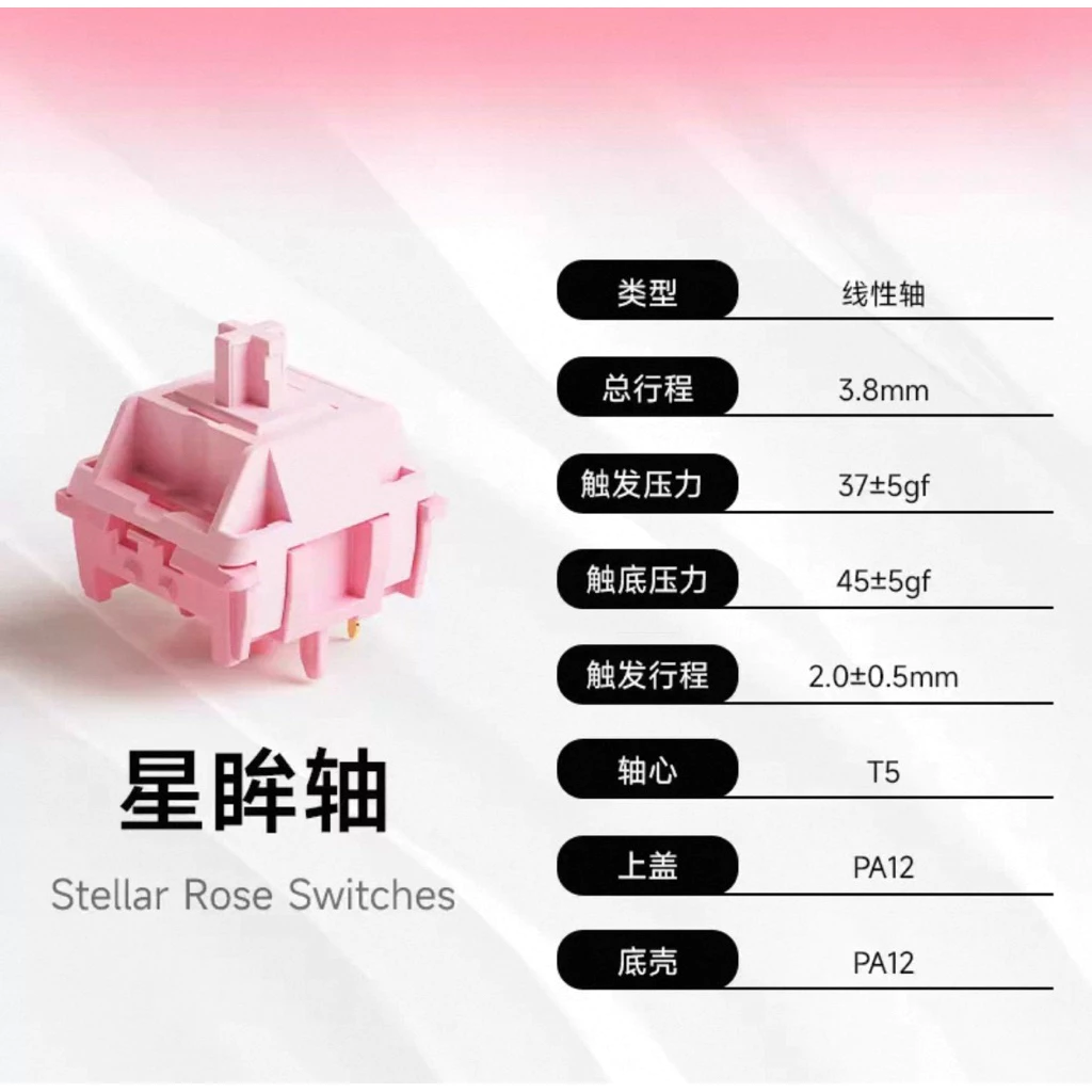 [ Sẵn hàng- Combo] Switch Akko X HMX Mirror | Stellar Rose | Ship trong túi zip
