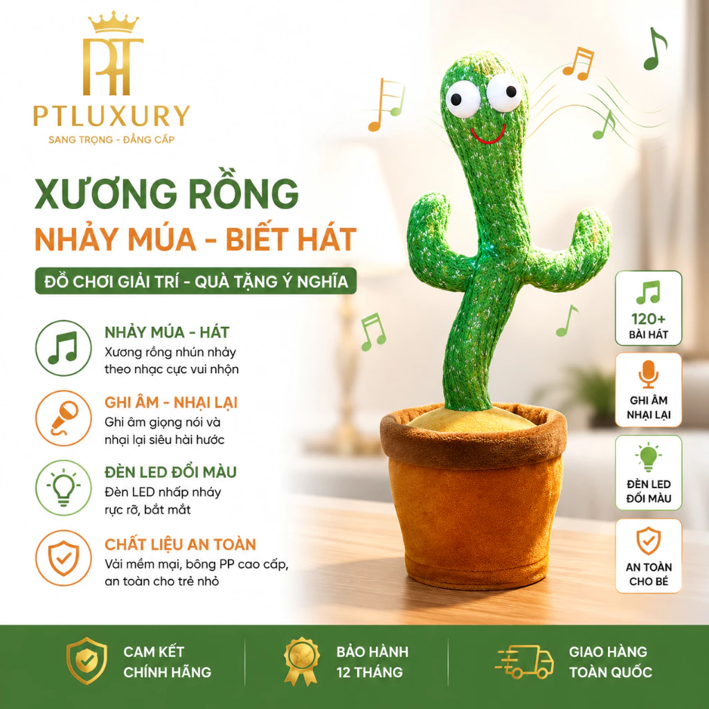 Cây xương rồng nhảy múa PTLUXURY vui nhộn phát 120 bài hát nhạc