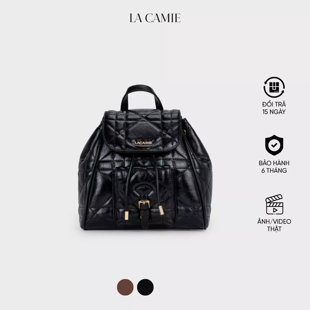 Balo nữ chần trám thiết kế trẻ trung nữ tính với chất liệu Da cao cấp thương hiệu La Camie BL6LA0313