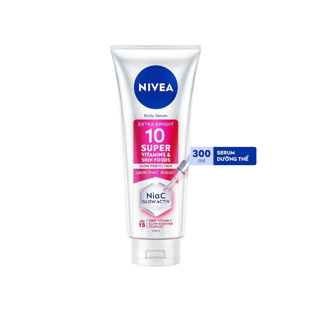 Serum Dưỡng Thể NIVEA 10 Super Vitamins & Skin Foods Sáng Da/Vitamin Extra Bright C&AHA Dưỡng Sáng