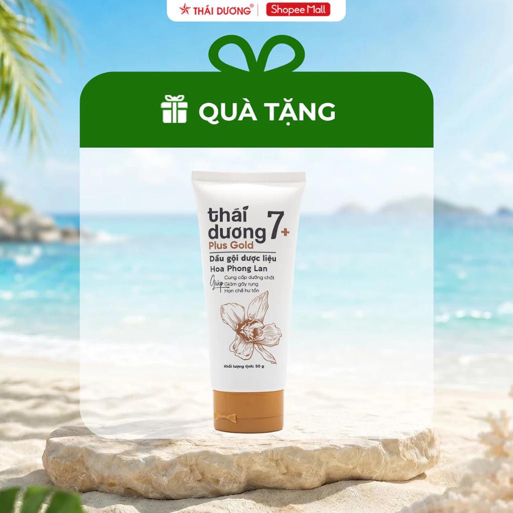 [Quà tặng] Dầu gội Thái Dương 7 Plus Gold Hoa Phong Lan 50g - Sao Thái Dương