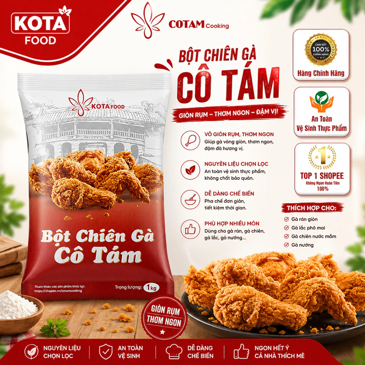Bột chiên gà cô Tám gói 1kg