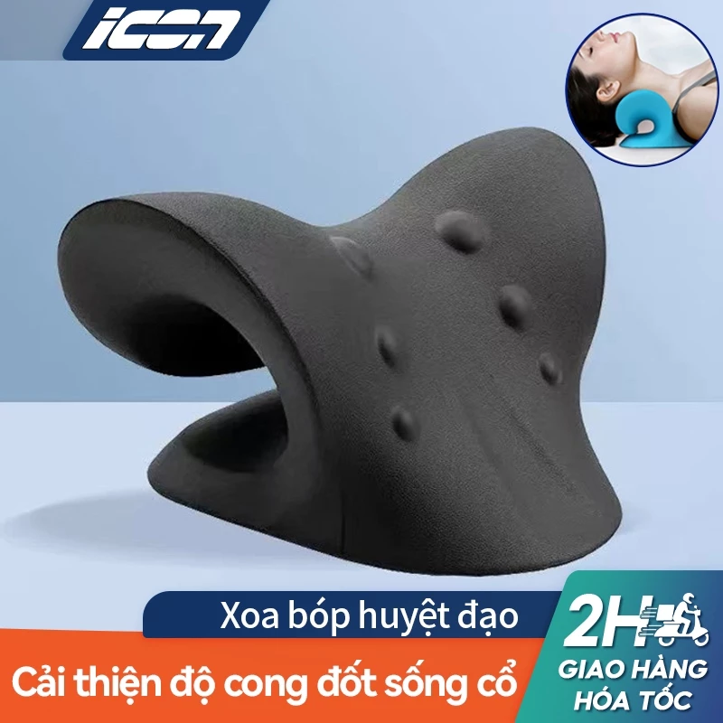 Gối massage cổ vai gáy ICON - Máy massage cầm tay - Giảm đau, thư giãn, chống gù, bấm huyệt