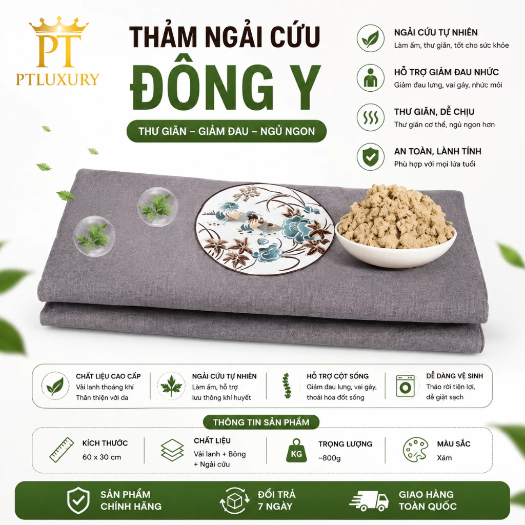 Gối ngải cứu - Thảm ngải  FEINITE sưởi ấm bằng điện bảo vệ cột sống cổ vai gáy