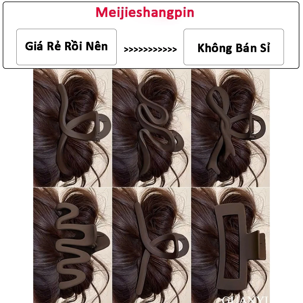 Kẹp Tóc Càng Cua Hình Sóng Size Lớn Phong Cách Hàn Quốc Tinh Tế Sang Trọng