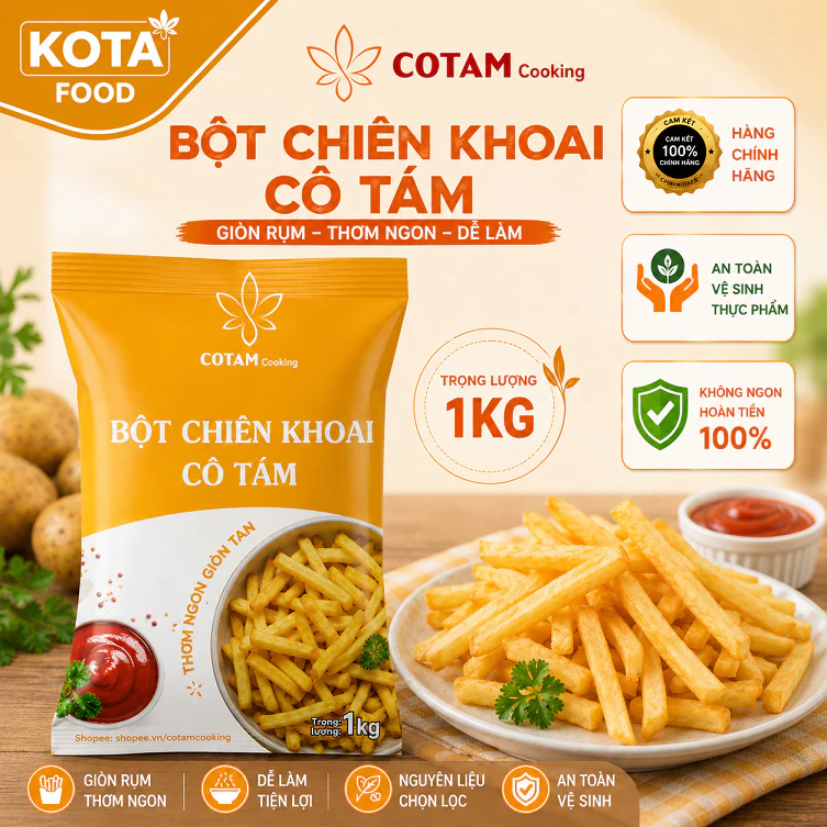 Bột chiên khoai cô Tám 1kg