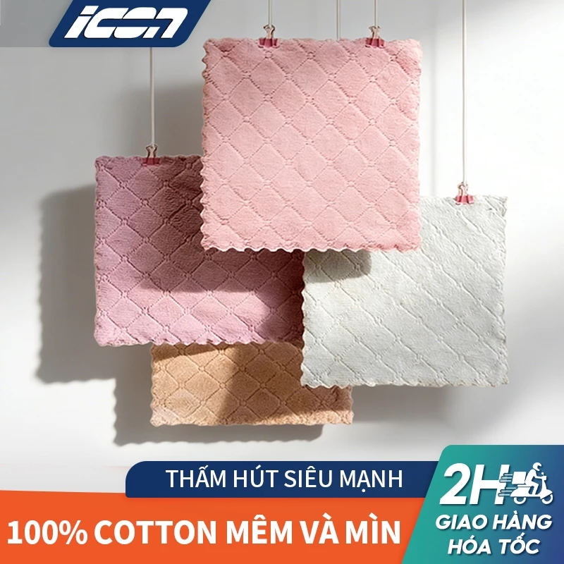 Làm sạch vải dày siêu hấp thụ hai mặt đa năng nhà bếp làm sạch vả