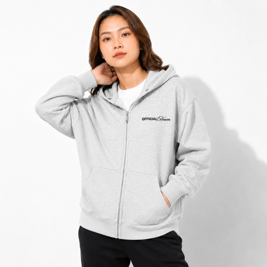 Áo Khoác Hoodie Zip Nữ Heaven Tay Phồng Nón Rộng 2 Lớp Vải Nỉ Chính Dày Dặn Chống Nắng - FAGU