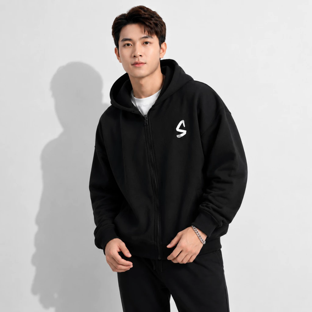 Áo Khoác Hoodie Zip Nam Lovesand Tay Phồng Nón Rộng 2 Lớp Vải Nỉ Dày Dặn Chống Nắng - FAGU