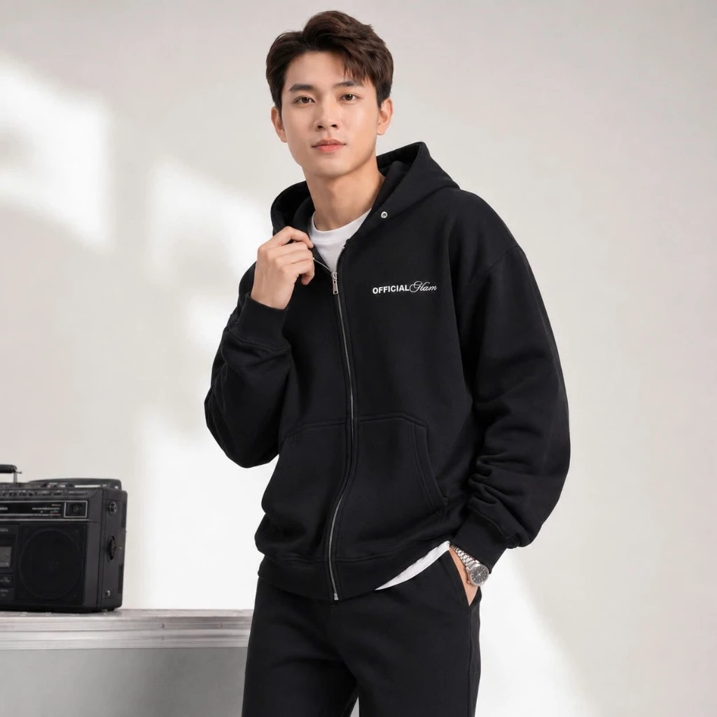 Áo Khoác Hoodie Zip Nam Heaven Tay Phồng Nón Rộng 2 Lớp Vải Nỉ Dày Dặn Chống Nắng - FAGU