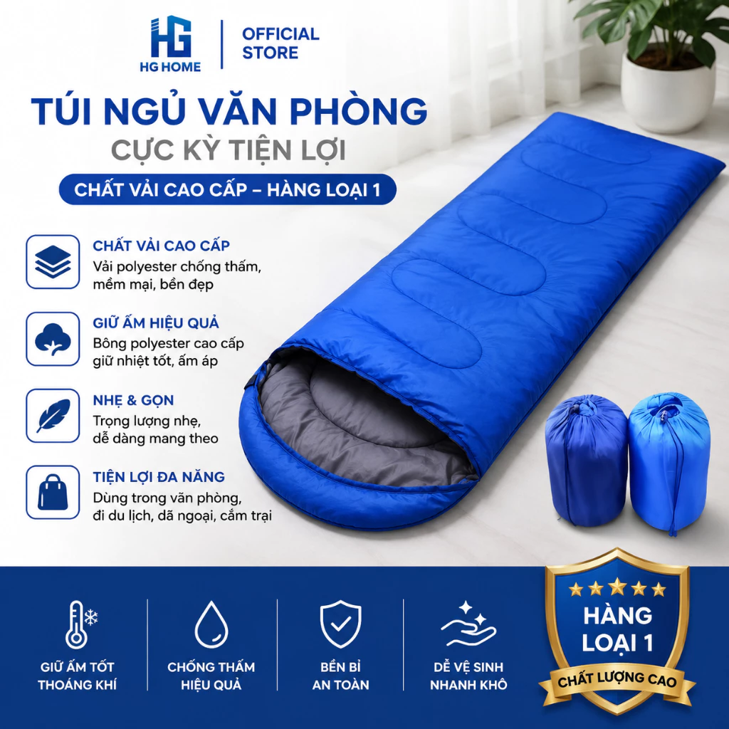Túi ngủ văn phòng HGHOME cực kỳ tiện lợi chất vải cao cấp [ HÀNG LOẠI 1 ]