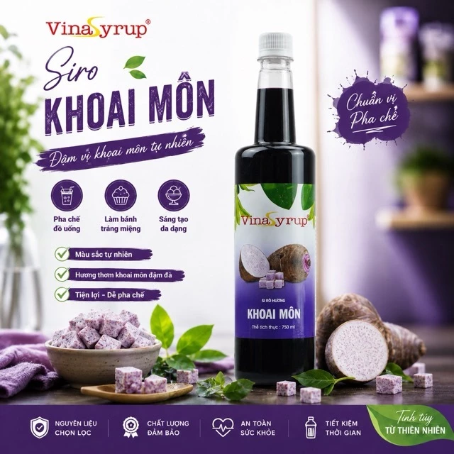 Siro VinaSyrup 750 ml - Syrup Pha Chế Làm Trà Trái Cây Đủ Mùi Vị