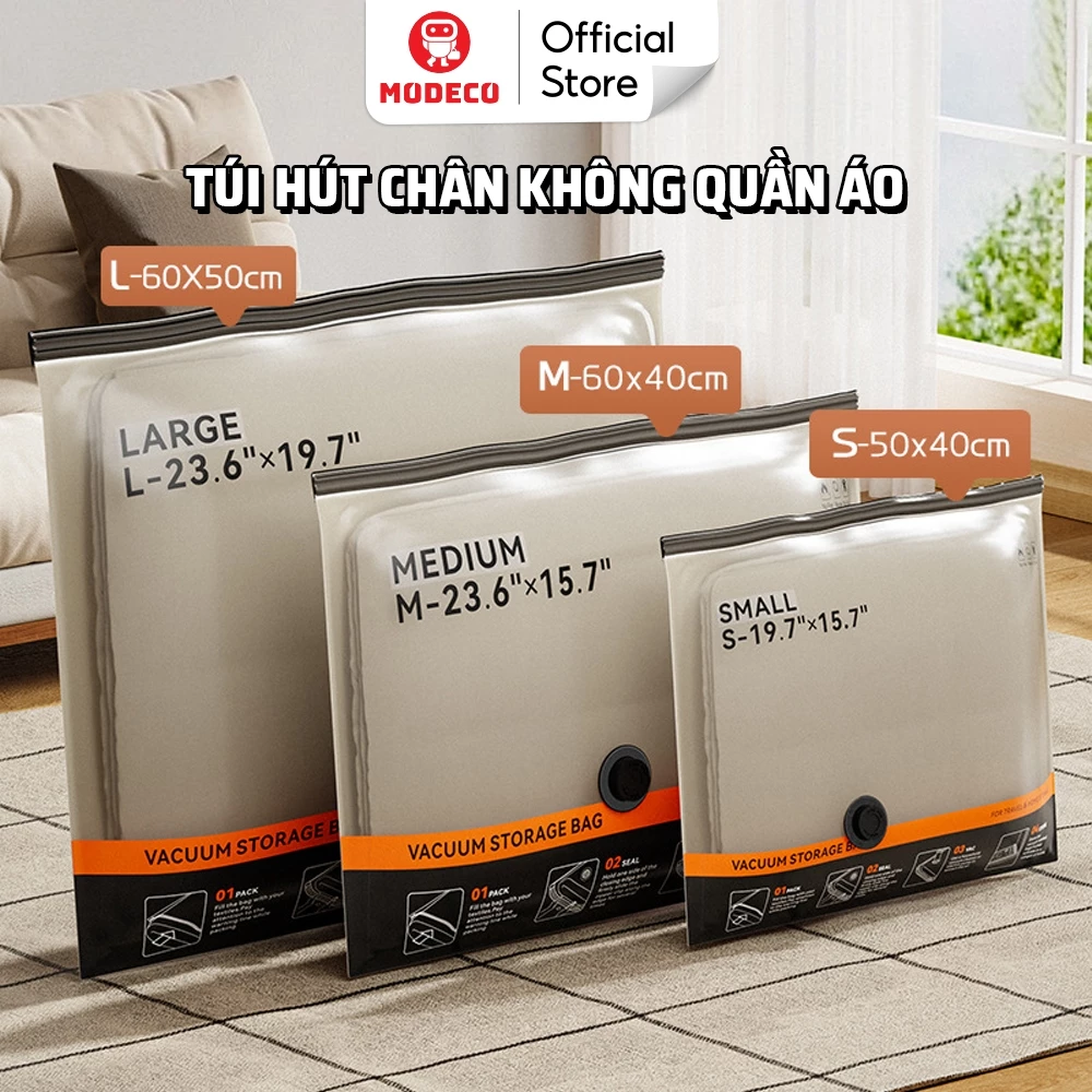 Túi Hút Chân Không Đựng Quần Áo, Chăn Gối Modeco. Giúp Tiết Kiệm Không Gian, Tránh Ẩm Mốc Và Bụi Bẩn