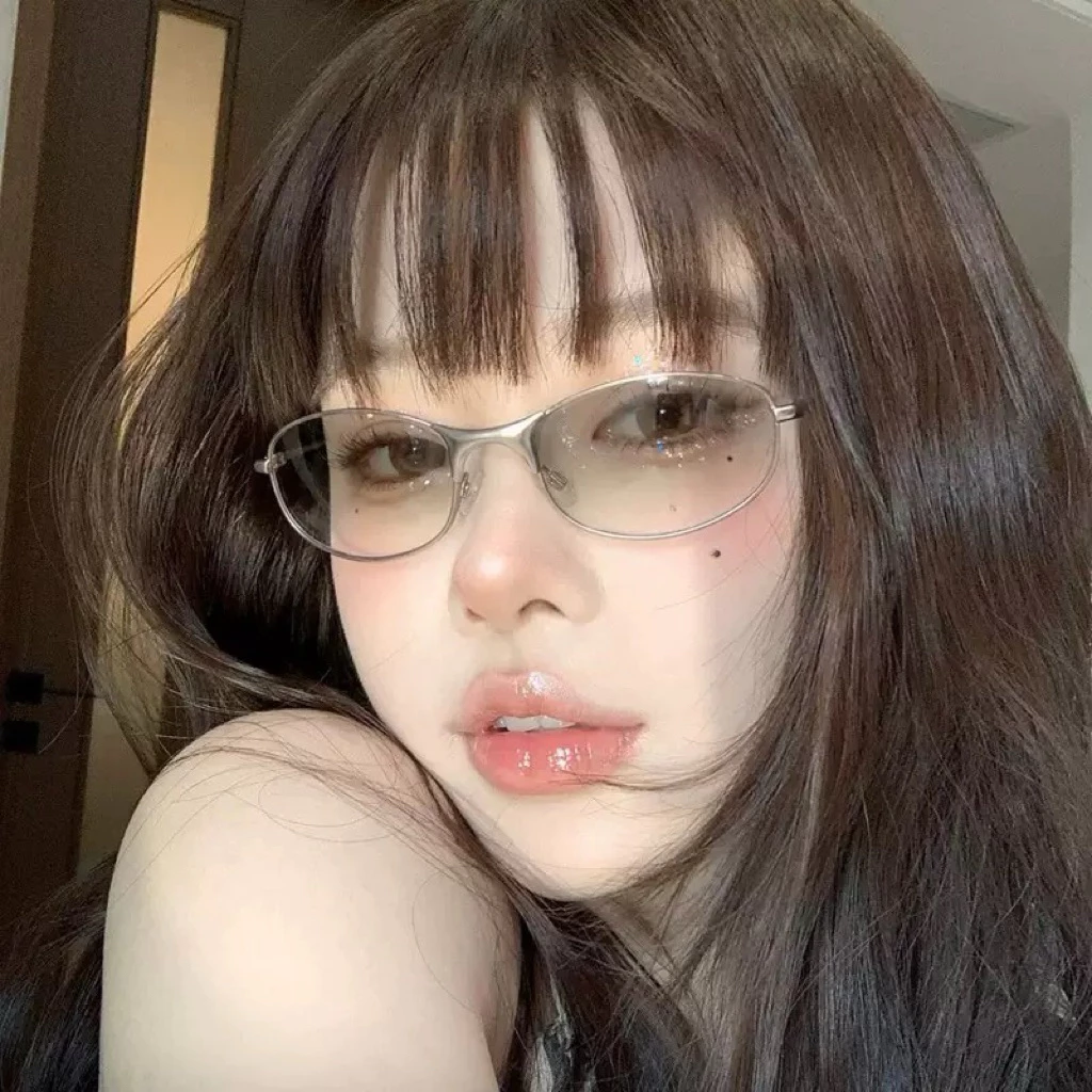 Kính râm gọng titan lì siêu nhẹ, kính râm thời trang trendy Y2K