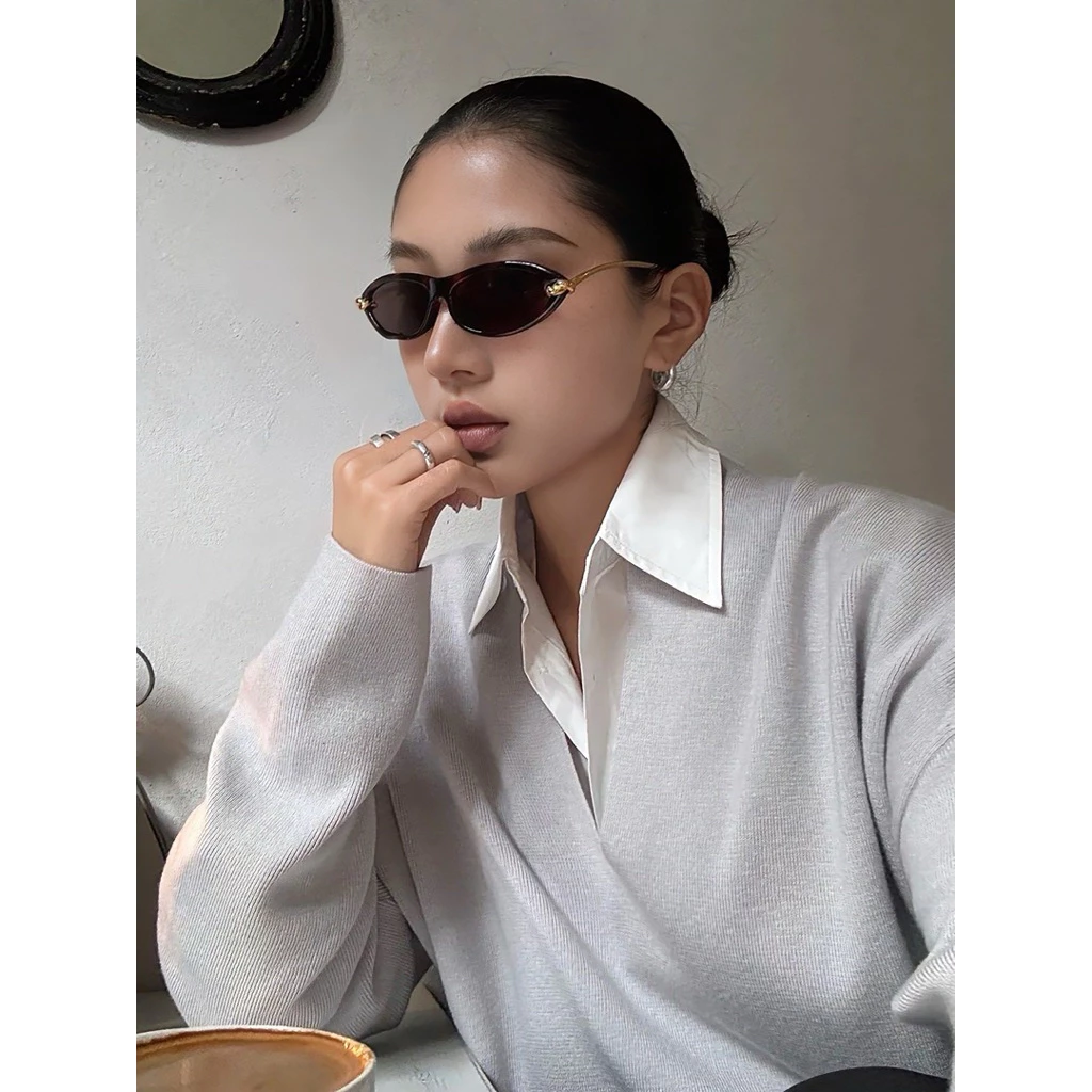 Kính râm nâu quai cách điệu sang chảnh , kính mát vintage cổ điển thời trang