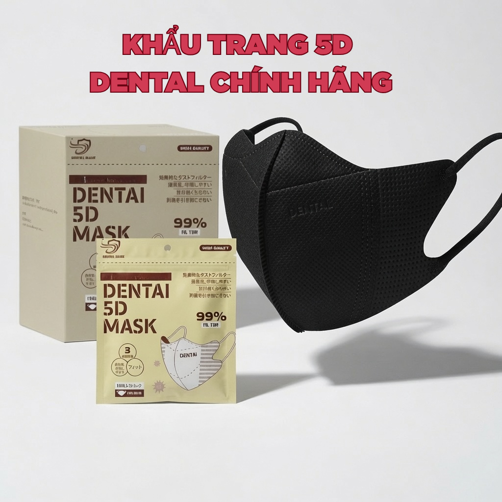 Thùng 500-300-200 cái khẩu trang 5D DENTAL MASK chính hãng cao cấp chống tia…