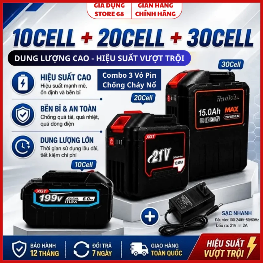 Sạc P.i.n 5S 21V 1A 2A VITO Cho Máy Khoan P.i.n chân phổ thông.