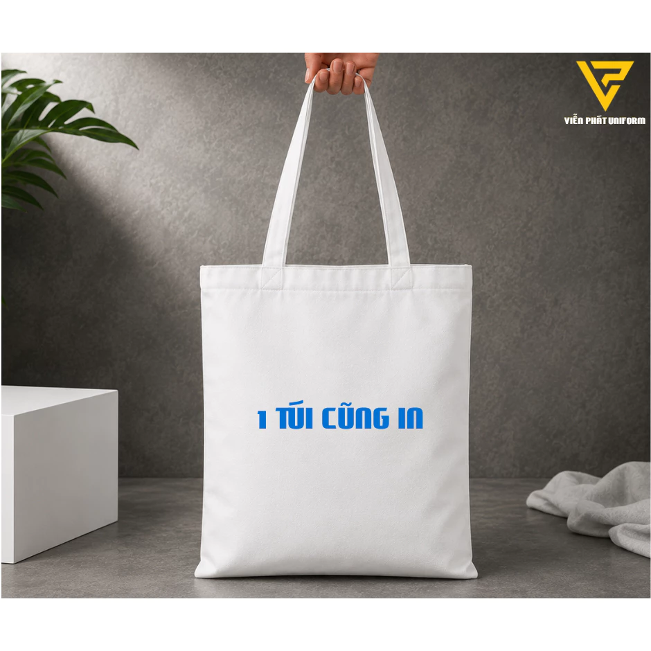 [1 TÚI CŨNG IN] -Túi Vải Canvas In Theo Yêu Cầu -  In Logo Hình, Chữ - Kích Thước 33x38cm - VIỄN PHÁT UNIFORM