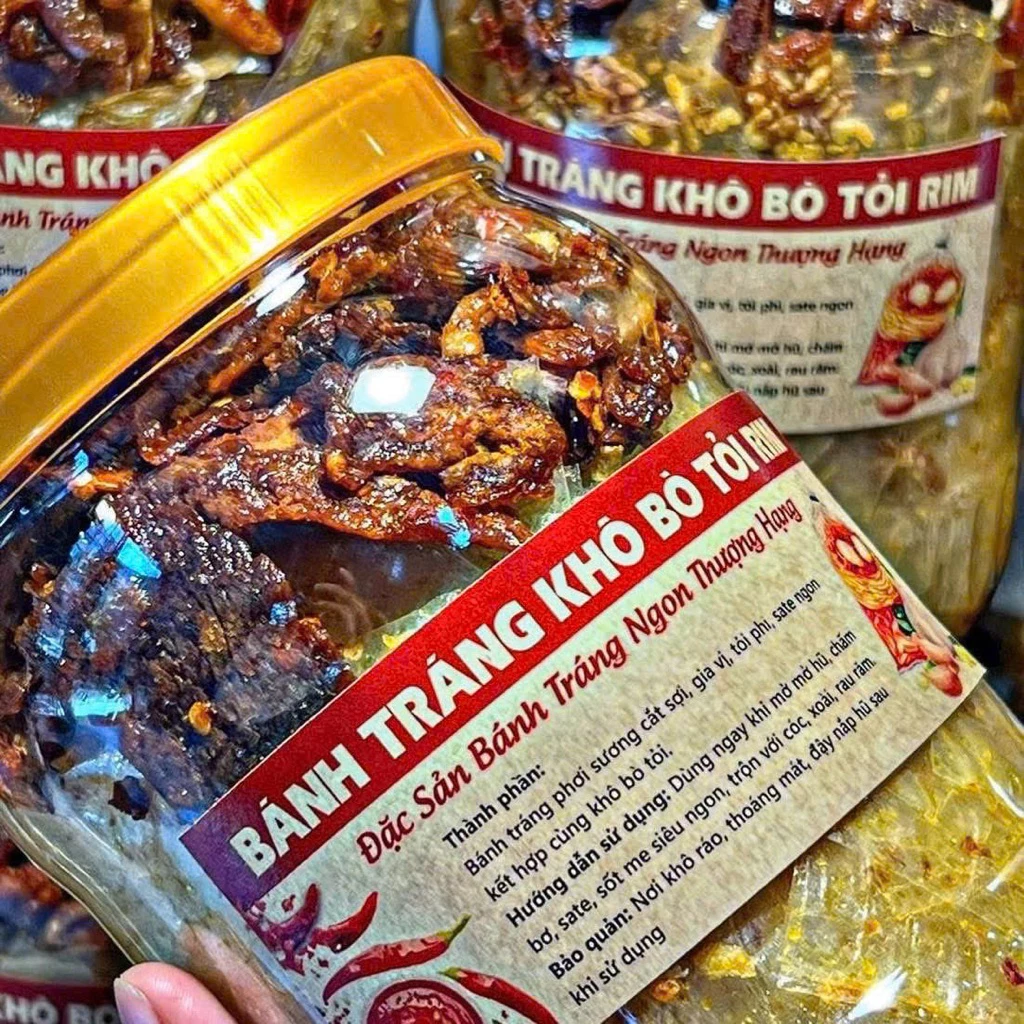 Bánh tráng khô bò tỏi rim hủ 300g