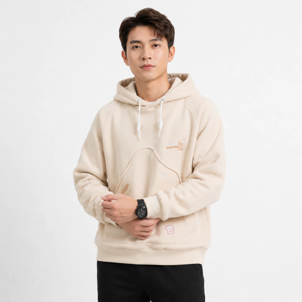 Áo Hoodie Loved Tay Phồng Nón 2 Lớp Vải Nỉ Bông Dày Dặn Form Rộng Nam Nữ Chống Nắng - FAGU