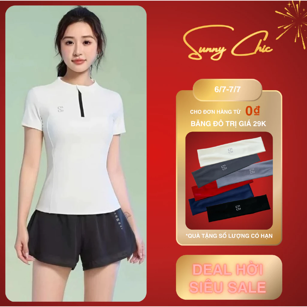 Bộ tập gym nữ SUNNYCHIC áo khóa quần khóa, quần áo tập gym yoga aerobic đạp xe, chạy bộ nữ chất đẹp [166]