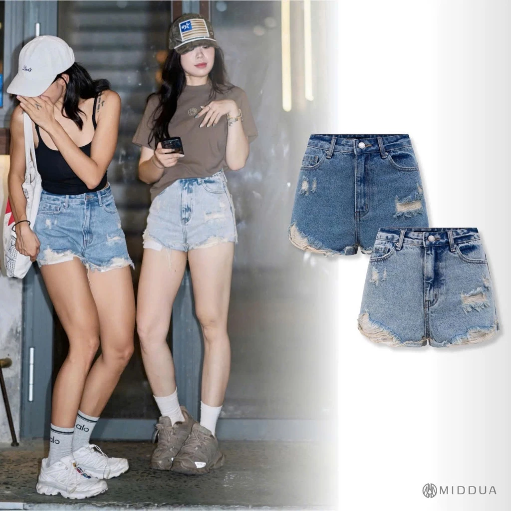 MIDDUA - SJ024/ SJ025 Short lật lai/ rách lai