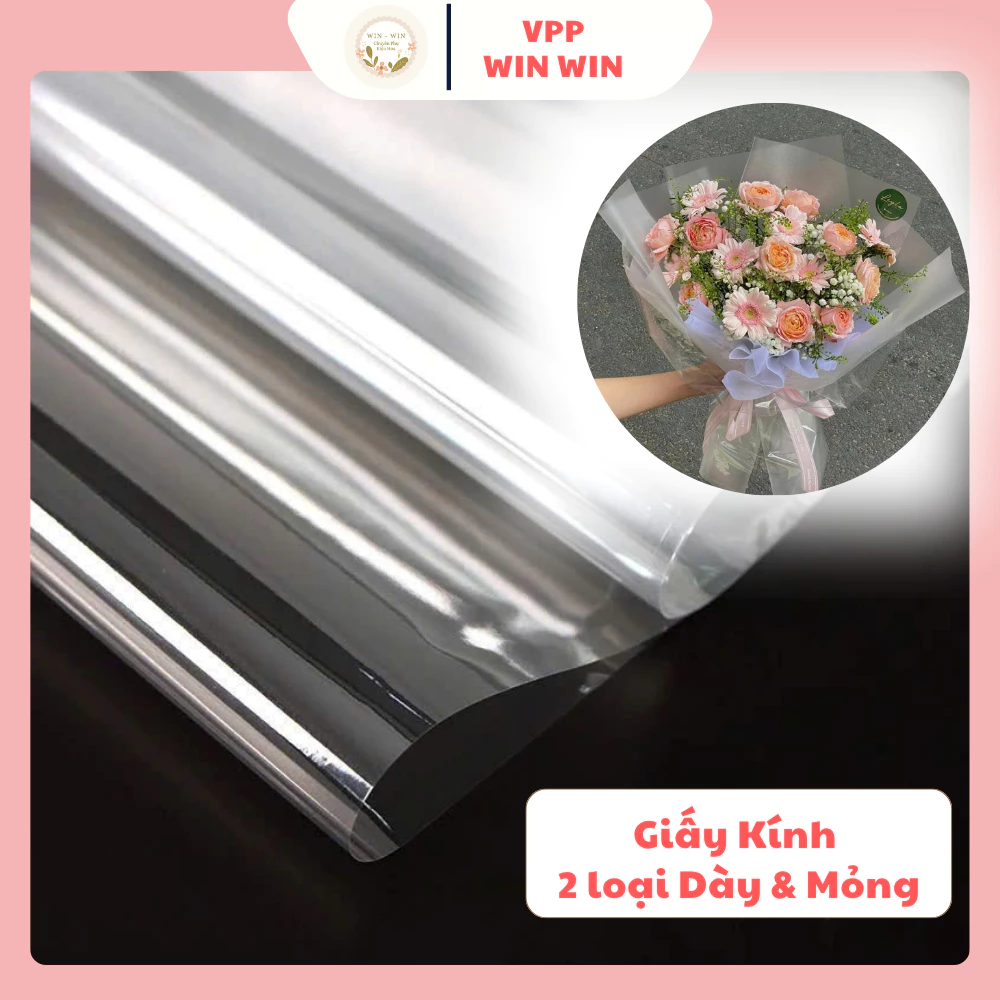 [Tập 50 Tò] Giấy Kính Gói Hoa Trong Suốt Phong Cách Nhẹ Nhàng - Cam Kết Gói Hàng Không Nhăn