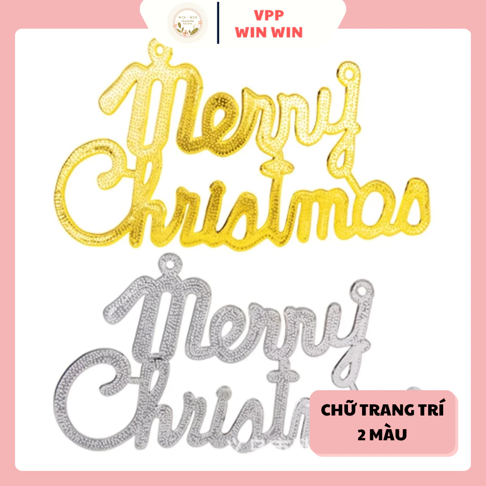 Chữ Merry Chirstmas Trang Trí